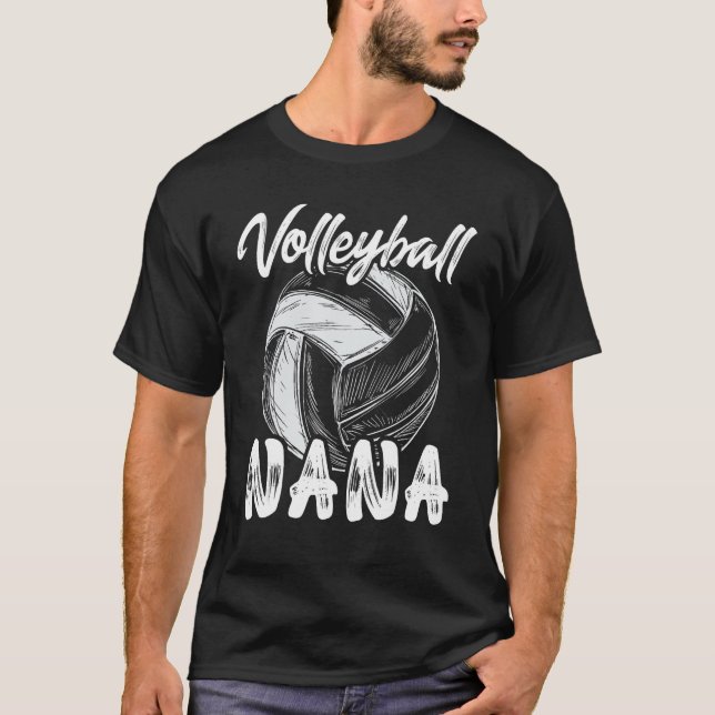 Volleyball Nana für weibliche Familienmitglieder T-Shirt (Vorderseite)
