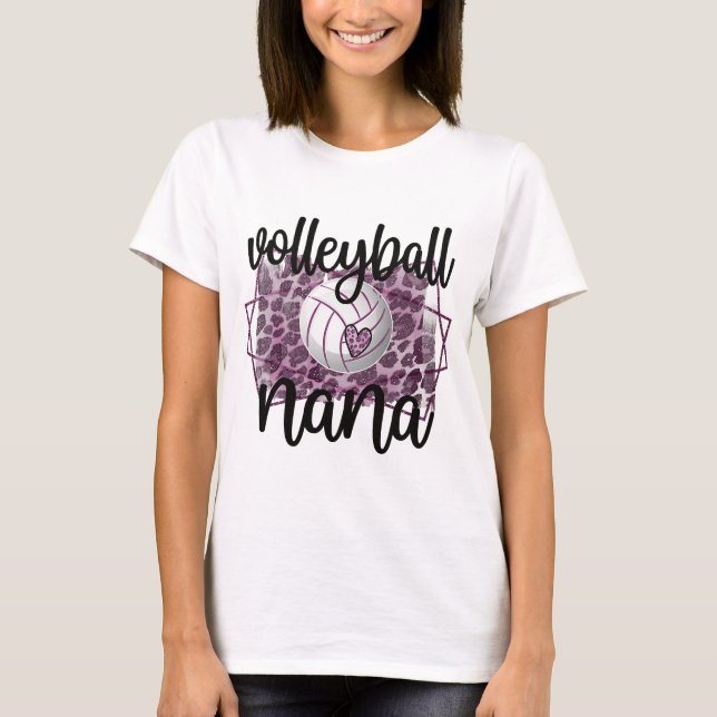 Volleyball Nana Grandma Of Volleyball Player Nana  T-Shirt (Vorderseite)