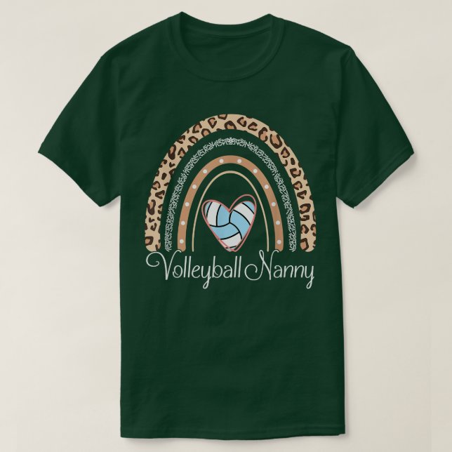 Volleyball Nanny Boho Rainbow Funny Volleyball Nan T-Shirt (Design vorne)