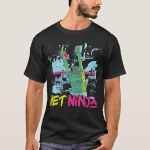 Volleyball Net Ninja Ninja 80er 90s Retro T-Shirt