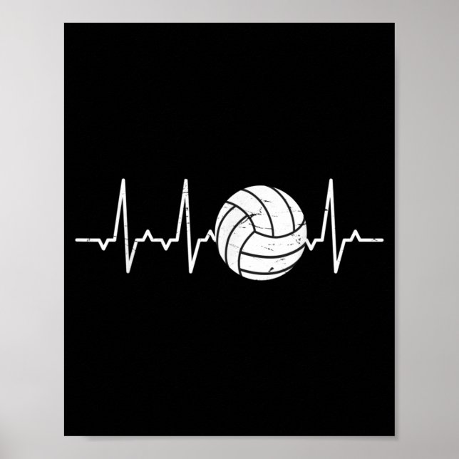 Volleyball Niedlicher Spaß Poster (Vorne)