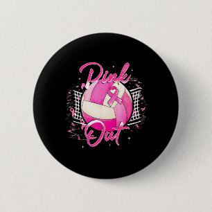 Volleyball nk Out Brustkrebsbewusstsein nk Button