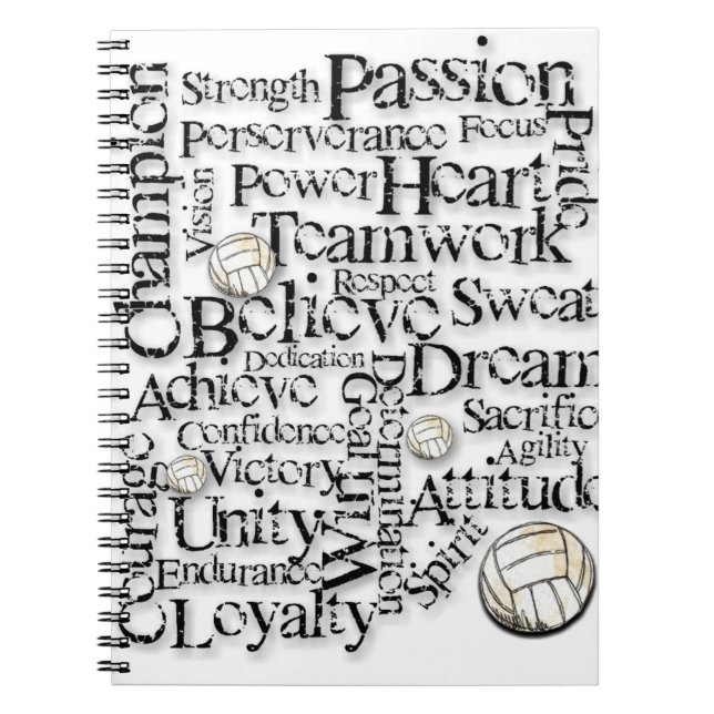 Volleyball-Notizbuch Notizblock (Vorderseite)