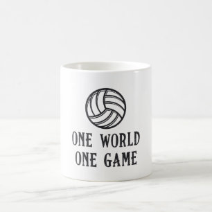 Volleyball One World One Game Volleyball Geschenk Kaffeetasse