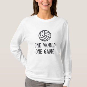 Volleyball One World One Game Volleyball Geschenk T-Shirt