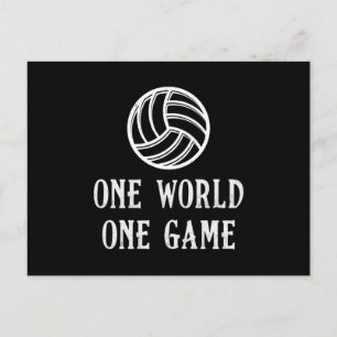 Volleyball One World One Game Volleyball Player Postkarte