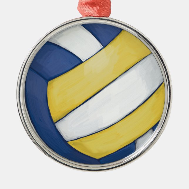 Volleyball Ornament Aus Metall (Vorne)
