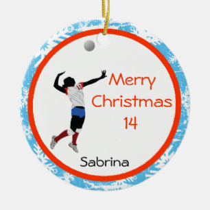 VolleyBall-Ornament personalize Server Keramik Ornament