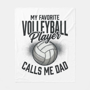 Volleyball Papa Mein Lieblingsspieler nennt mich P Fleecedecke