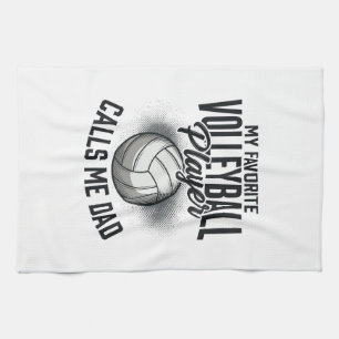 Volleyball Papa Mein Lieblingsspieler nennt mich P Geschirrtuch