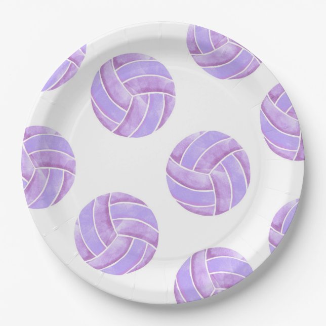 Volleyball Party Paper Plate Pappteller (Vorderseite)