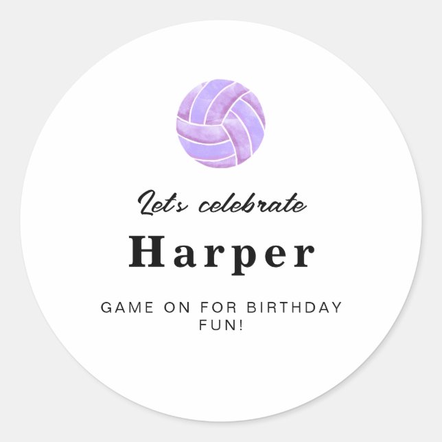 Volleyball Party Stickers (Vorderseite)