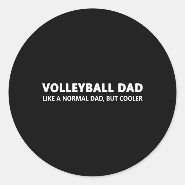 Volleyball Pater Volleyball Vater Runder Aufkleber (Vorderseite)
