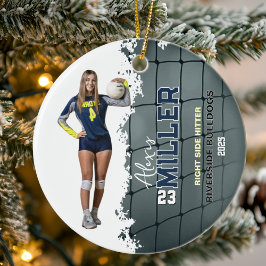 Volleyball Personalized Photo Keramik Ornament