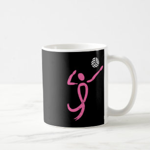 Volleyball Pink Ribbon Brustkrebs Bewusstsein Spo Kaffeetasse