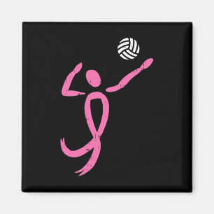 Volleyball Pink Ribbon Brustkrebs Bewusstsein Spo Magnet