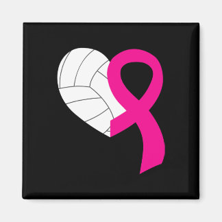 Volleyball Pink Ribbon Coole Brustkrebs-Auszeichnu Magnet