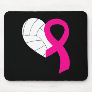 Volleyball Pink Ribbon Coole Brustkrebs-Auszeichnu Mousepad