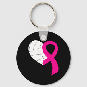 Volleyball Pink Ribbon Coole Brustkrebs-Auszeichnu Schlüsselanhänger