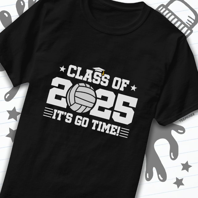 Volleyball Player Abschluss Class of 2025 Senior T-Shirt (Von Creator hochgeladen)