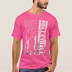 Volleyball Player America Usa Flag Beach Volleybal T-Shirt