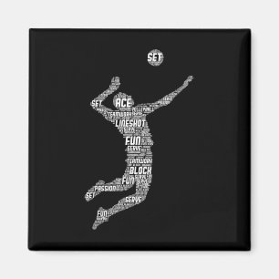 Volleyball Player Boys Jugendliche Männer Magnet