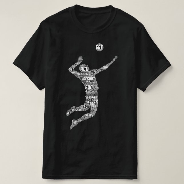 Volleyball Player Boys Jugendliche Männer T-Shirt (Design vorne)