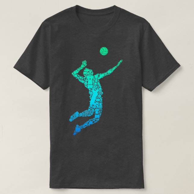 Volleyball Player Boys Männer Jugend T-Shirt (Design vorne)