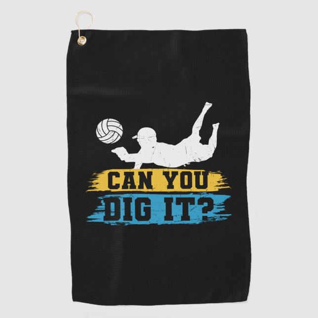 Volleyball Player | Can You Dig It Golfhandtuch (Vorderseite)