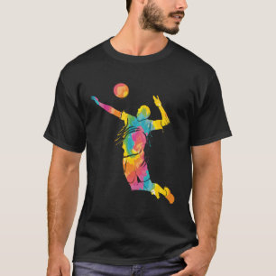 Volleyball Player Colorsplash Beach Volleyball T-Shirt