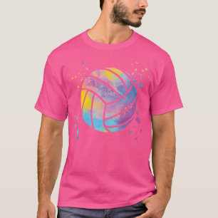 Volleyball Player Colorsplash Girls Beach Volleyba T-Shirt