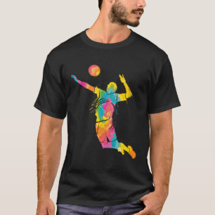 Volleyball Player Colorsplash Girls - The Burning T-Shirt
