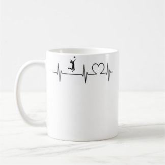 Volleyball Player Heartbeat Volleyball Team Volley Kaffeetasse
