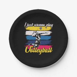 Volleyball Player I Just Wanna Play Volleyball Pappteller