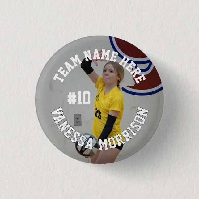 Volleyball Player Name Name Team und Foto hinzufüg Button (Vorderseite)