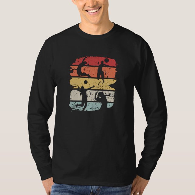 Volleyball Player Retro T-Shirt (Vorderseite)