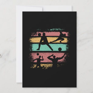 Volleyball Player Retro Vintag Einladung