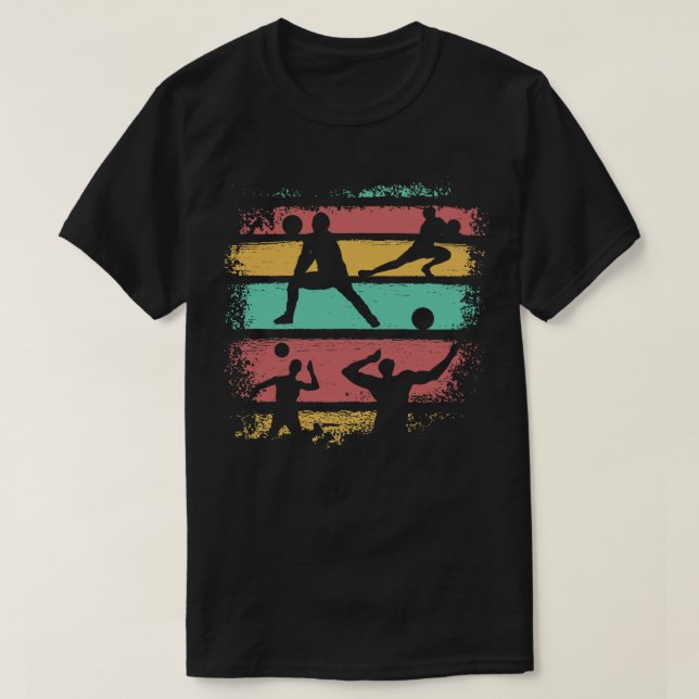 Volleyball Player Retro Vintag T-Shirt (Design vorne)