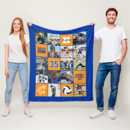 Volleyball Player Senior Night Gift Custom Color Fleecedecke