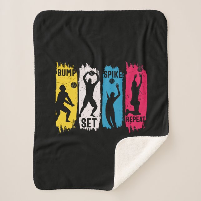 Volleyball Player | Set Spike Repeat Sherpadecke (Vorderseite)