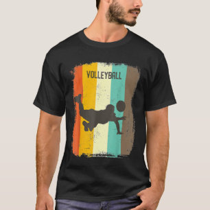 Volleyball Player T Retro 70er Vintag Mens T-Shirt
