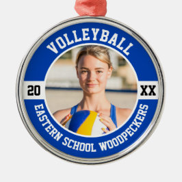Volleyball Player Team Sports High School Senior Ornament Aus Metall