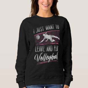 Volleyball Player Team Vintag habe ich gerade Gewo Sweatshirt