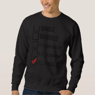 Volleyball Player Team Vintager Single Verheiratet Sweatshirt