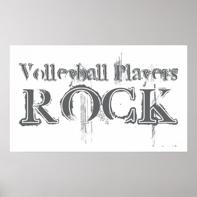 Volleyball Players Rock Poster (Vorne)