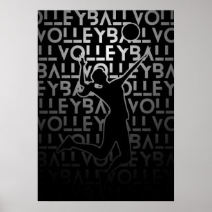 Volleyball Poster   Metallischer Blick   Voleyball