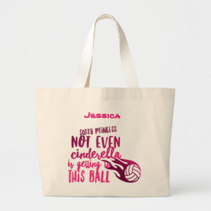 Volleyball Prinzessin Jumbo Tote Stoffbeutel