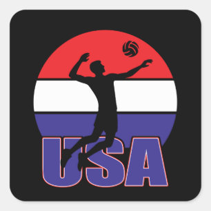 Volleyball Quadratischer Aufkleber