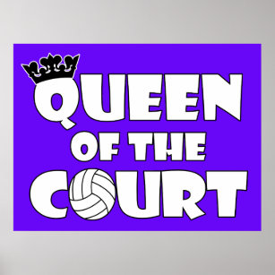 Volleyball Queen of the Court Girls Room Poster