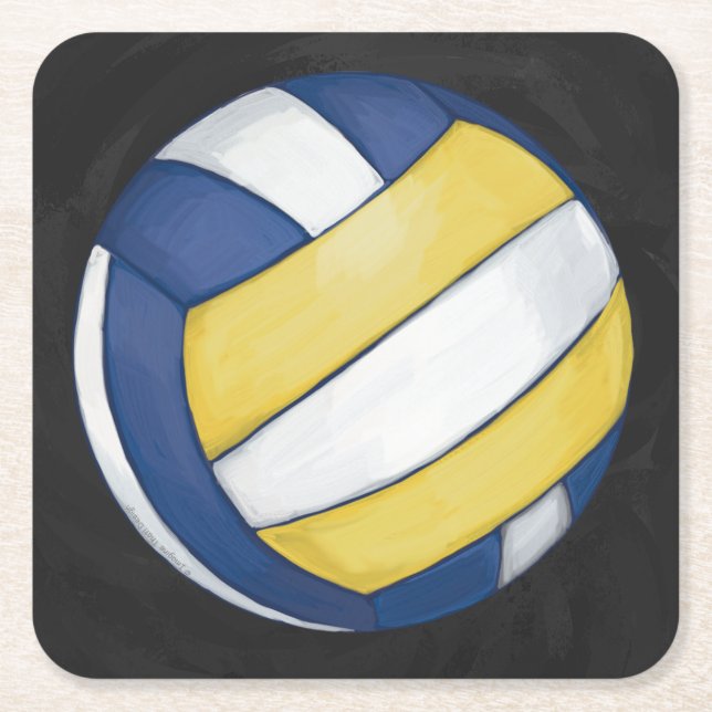 Volleyball Rechteckiger Pappuntersetzer (Vorderseite)
